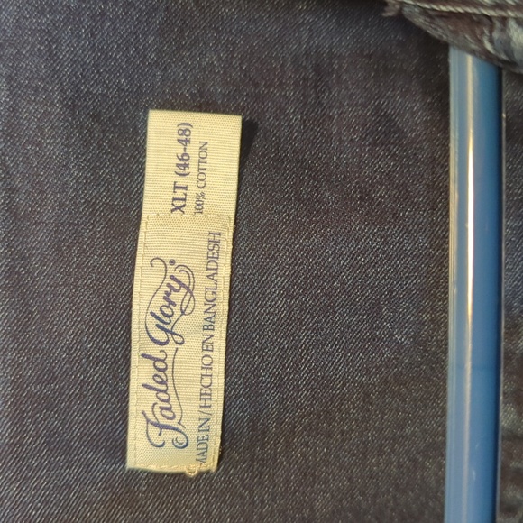 Men's XLT 100% Cotton Dark Denim Look Shirt - Picture 2 of 5